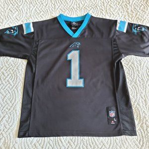 NFL Panthers Cam Newton Black Boys' Youth Size Large 14-16 Football Jersey